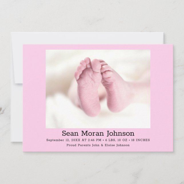 It's a girl Stork Birth Announcement (Front)