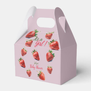  It's a girl Strawberry baby shower Favour Box