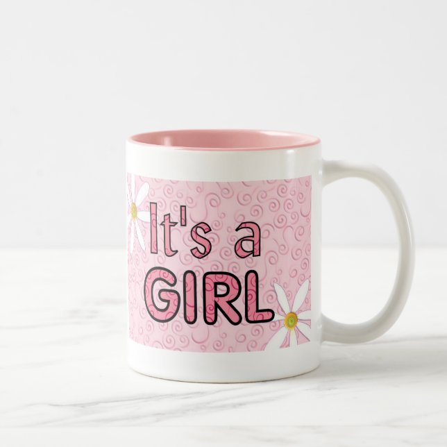 It's a Girl Two-Tone Coffee Mug (Right)