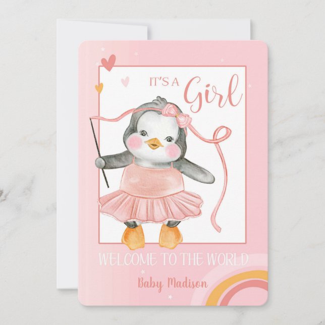 It's a Girl - Welcome to the World Announcement (Front)