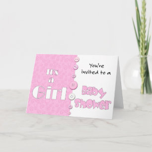It's a Girl You're Invited to a Baby Shower Invitation