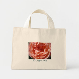 It's A Good Day! Pink Rose Flower Tote bag cloth