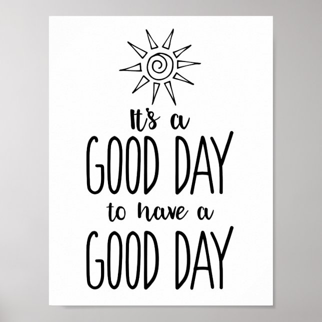 It's a Good Day to have a Good Day Positivity Poster (Front)