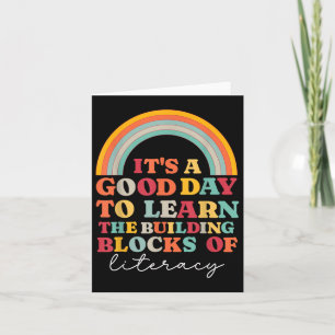 Its A Good Day To Learn Building Blocks Of Literac Card