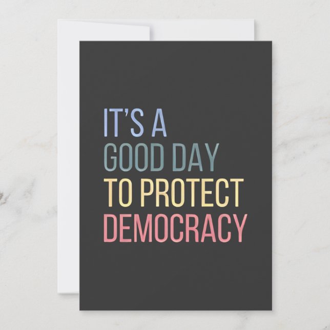 It's a Good Day to Protect Democracy Announcement (Front)