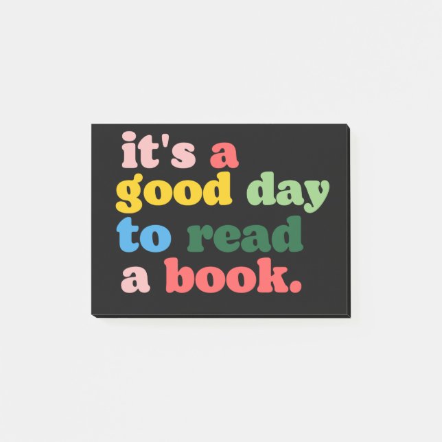 It's a good day to read a book post-it notes (Front)