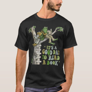 It'S A Good Day To Read A Book Retro Funny Frog To T-Shirt