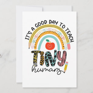 It's A Good Day To Teach Tiny Humans, No 1/2 Thank You Card