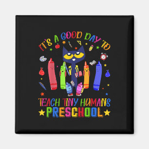 It's A Good Day To Teach Tiny Humans Preschool Cat Magnet