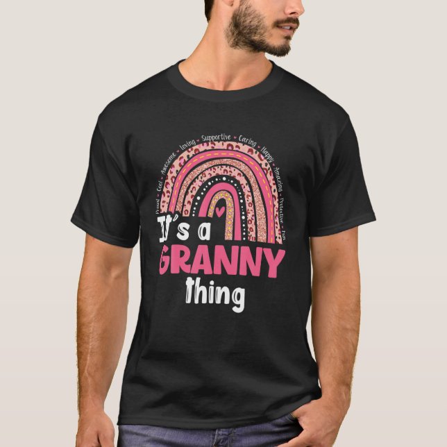 It's A Granny Things Loving Caring Rainbow Cute Mo T-Shirt (Front)