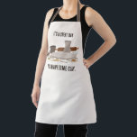 It's a great day for clay All-Over Print Apron<br><div class="desc">For the artistic person interested in pottery and ceramics,  a fun apron for crafting.  Original by Night Owl's Menagerie,  2023.</div>