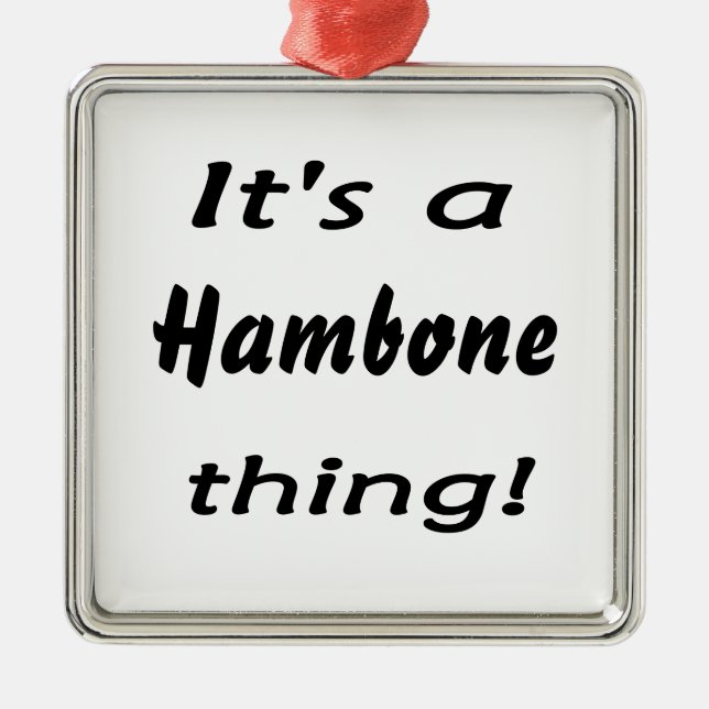 It's a hambone thing! metal tree decoration (Front)