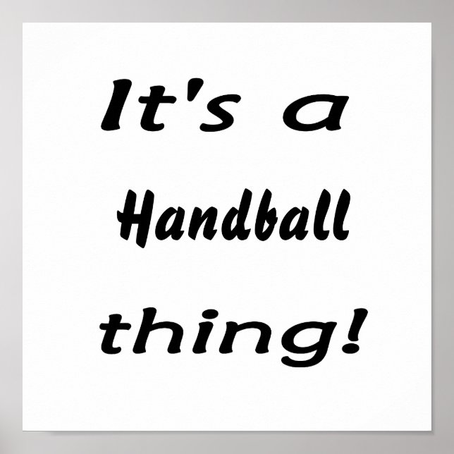 It's a handball thing! poster (Front)