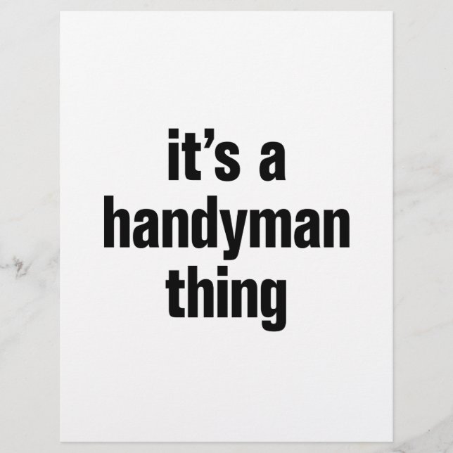 its a handyman thing flyer (Front)
