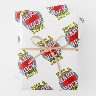'It's A Hard Rock Life' - Style A Wrapping Paper Sheet