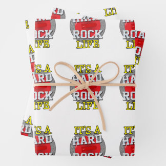 'It's A Hard Rock Life' - Style B Wrapping Paper Sheet