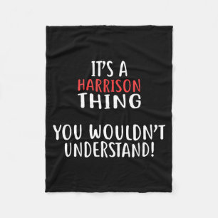 It's A Harrison Thing City Shirt Harrisons Fleece Blanket