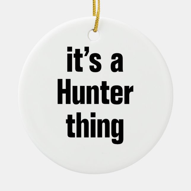 its a hunter thing ceramic tree decoration (Front)