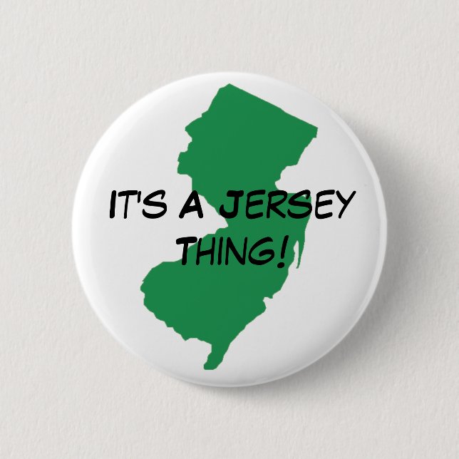 It's A Jersey Button! 6 Cm Round Badge (Front)
