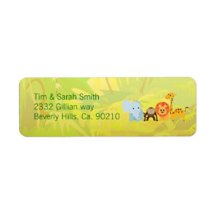 It's A Jungle Baby Shower Return Address Label