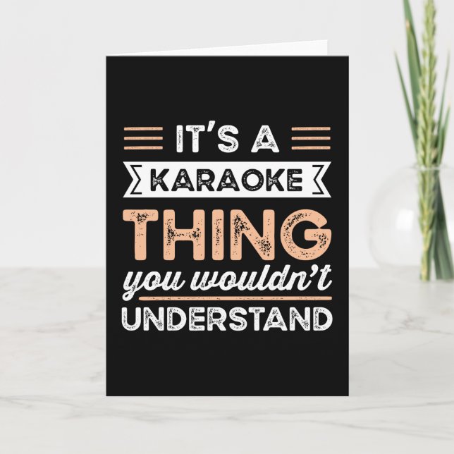 It's a Karaoke Thing Funny singing Gift Card (Front)