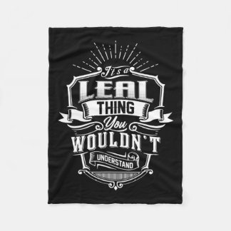 It's A Leal Thing You Wouldn't Understand Name Vin Fleece Blanket