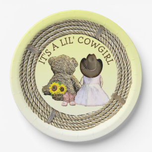 It's a Lil' Cowgirl Baby Shower    Paper Plate