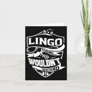 Its A Lingo Thing Gifts Card
