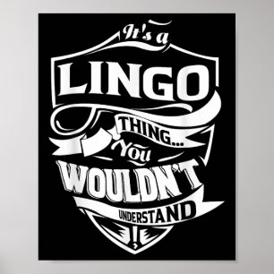 Its A Lingo Thing Gifts  Poster