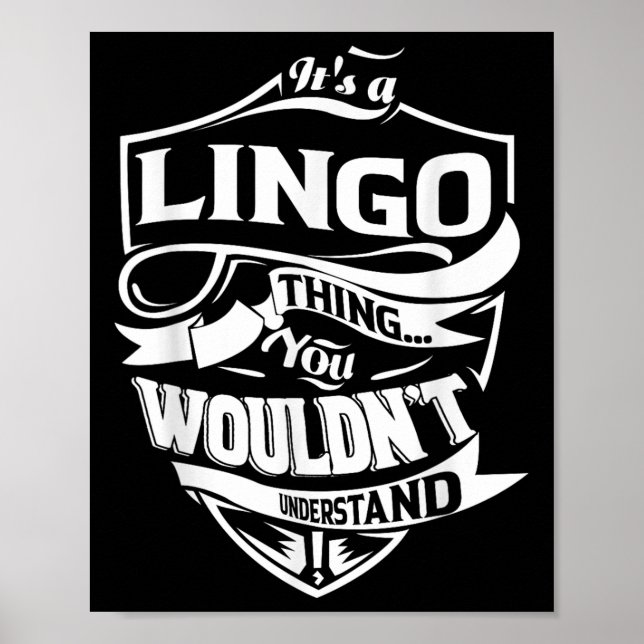 Its A Lingo Thing Gifts  Poster (Front)