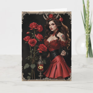 It's a Love Potion Woman Valentine Holiday Card