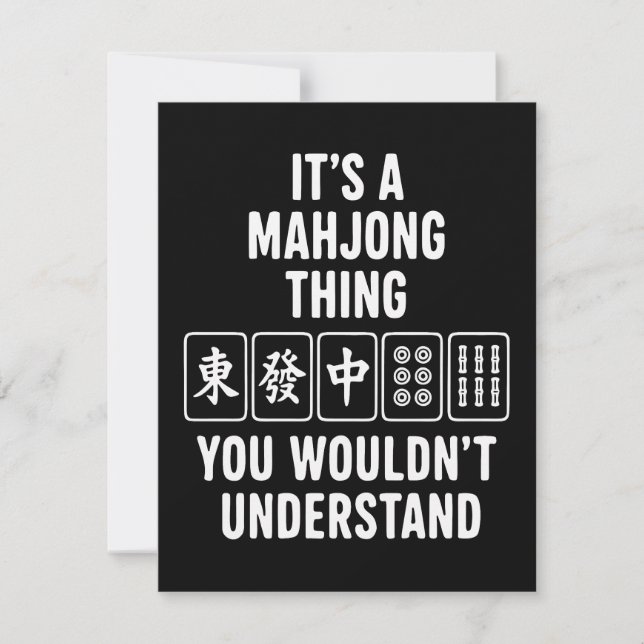 It's a Mahjong thing you wouldn't understand Invitation (Front)
