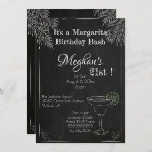 It's a Margarita Birthday Bash 21st Invitation