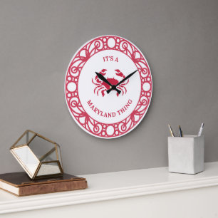 IT'S A MARYLAND THING (CRABS) Wall Clock