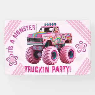 It's a Monster Truckin' Party Custom Photo  Banner