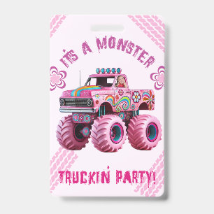 It's a Monster Truckin' Party Custom Photo ID Badge