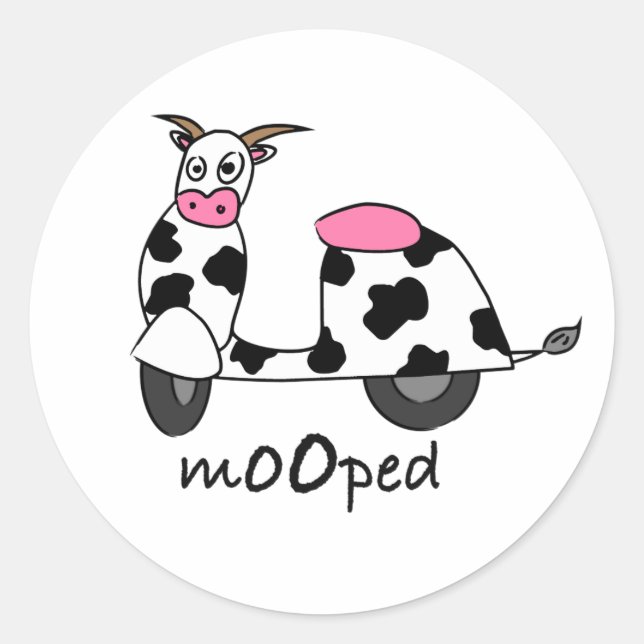 It's a Mooped! Classic Round Sticker (Front)