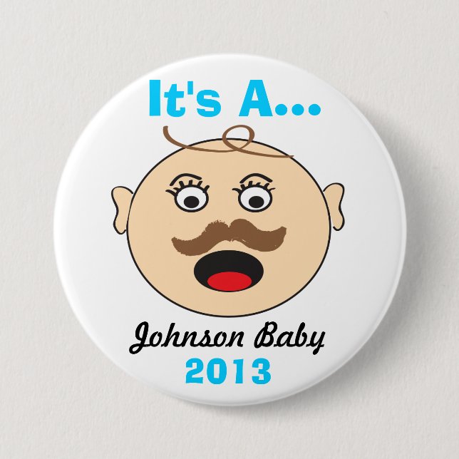 It's A.....Moustache Pin (Front)