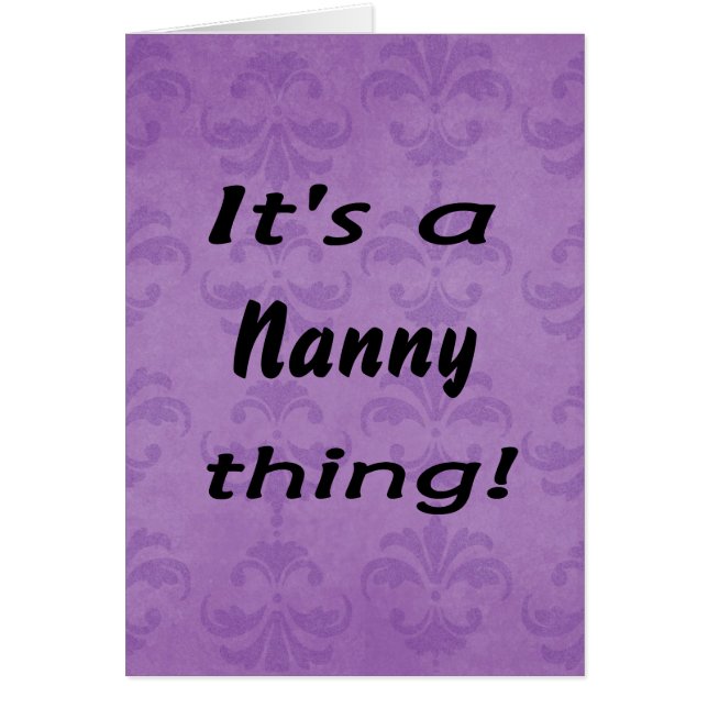 It's a nanny thing! (Front)