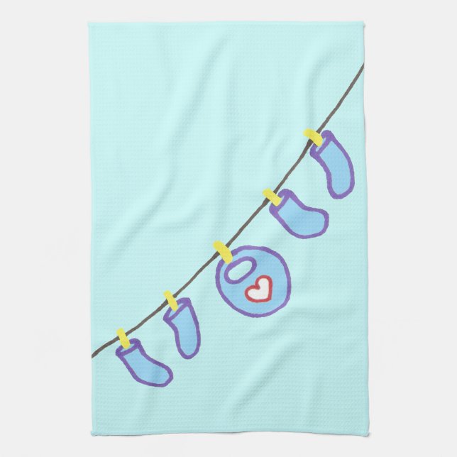 It's A New Baby Boy! Kitchen Decor Tea Towel (Vertical)