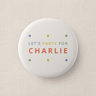 It's a Party Colour Pop Party Guest Button Badge