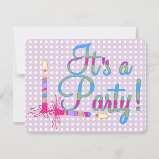 It's A Party in Purple Invitation (Front)