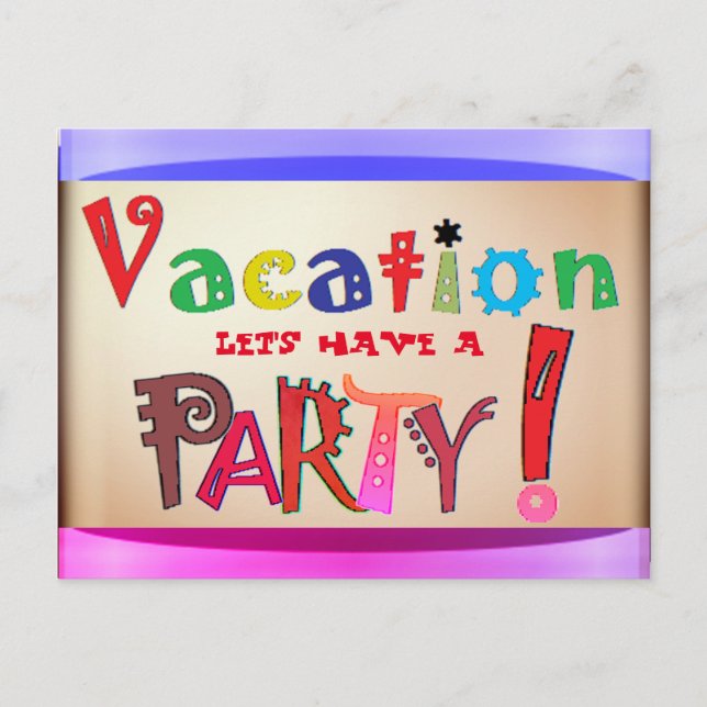 It's a Party Save the Date Announcement Postcard (Front)