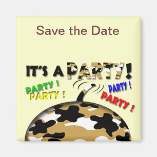 It's a Party Save the Date Magnet