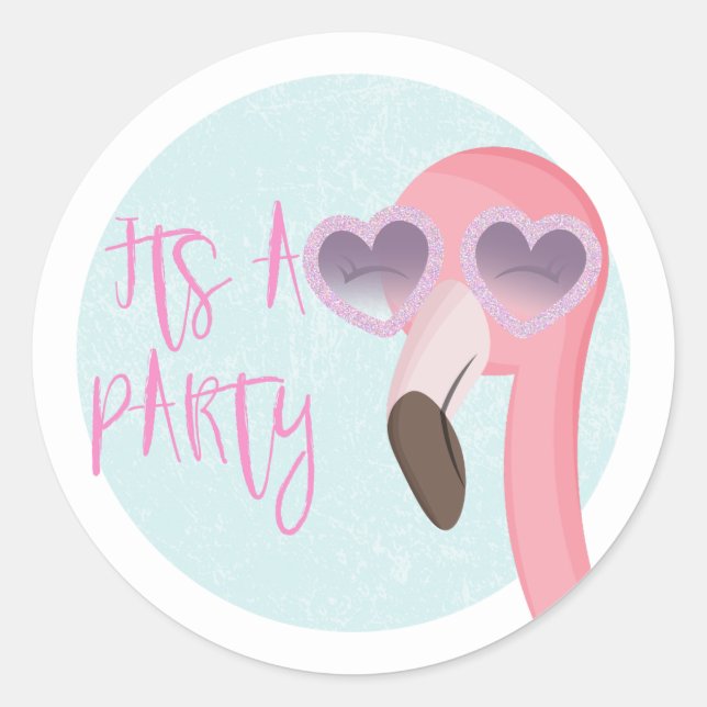 Its A Party | Tropical Flamingo Envelope Seal (Front)