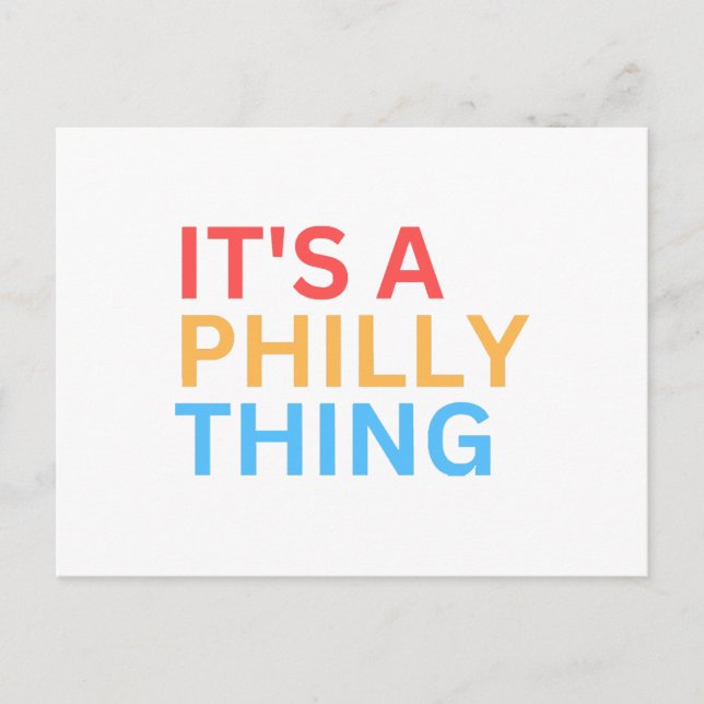 IT'S A PHILLY THING HOLIDAY POSTCARD (Front)