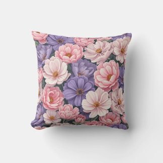 It's a pink and purple mixed pattern cushion. cushion