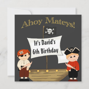 It's A Pirate Life Boys Birthday For Me Invitation
