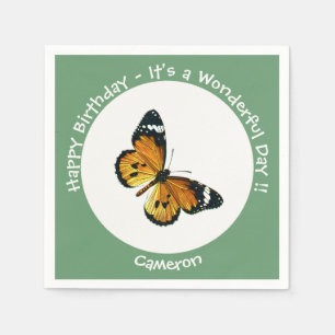 It's a Plain Tiger / African Queen Butterfly Party Napkin