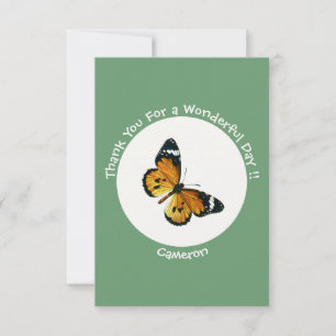 It's a Plain Tiger / African Queen Butterfly Party Thank You Card